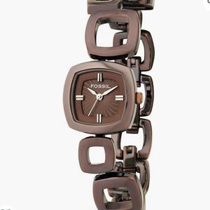 FOSSIL F-2 Abstract Link Band Brown‎ Ladies Watch ES2001